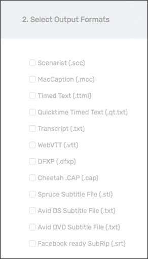 choose the output format