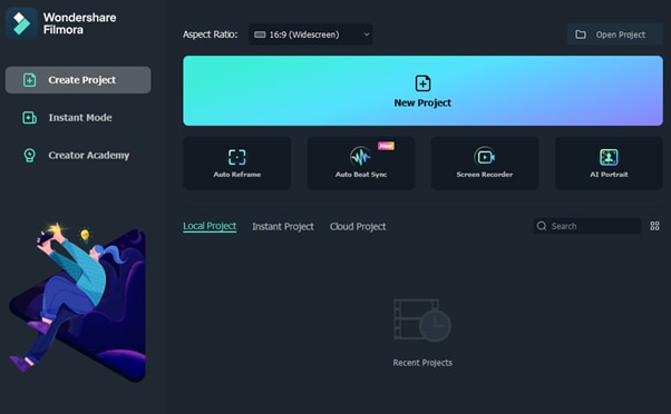 importing file to filmora