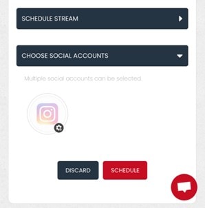 choose the social accounts and schedule a time