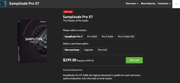pricing magix samplitude pro x7