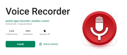 voice recorder mobile application