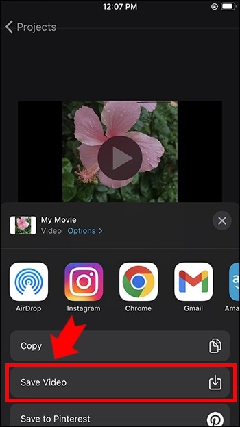 guardar videos en bucle iMovie iPhone