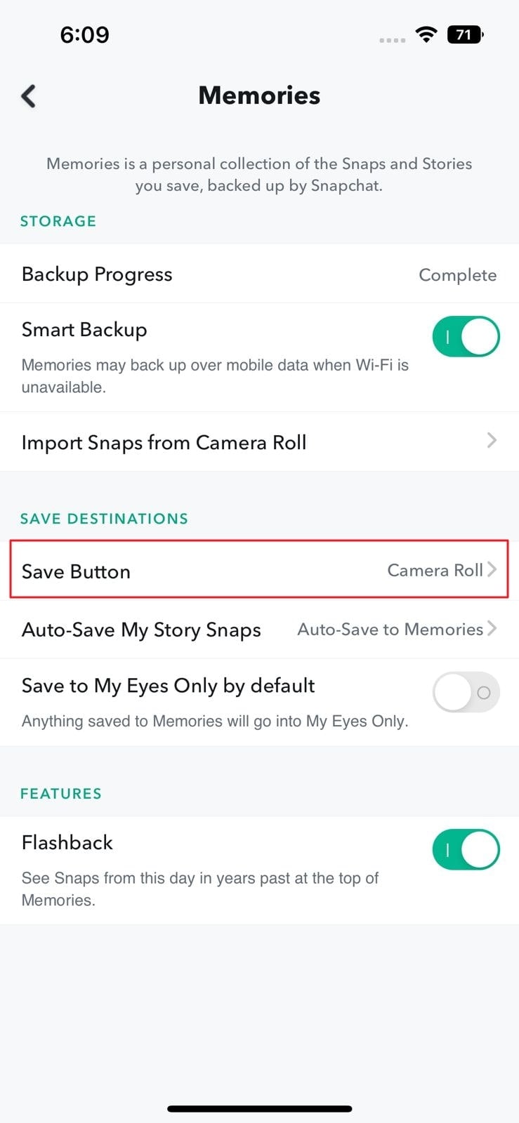 choose the save button option