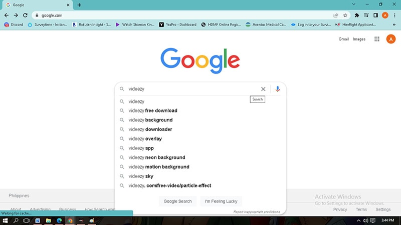 search videezy from google