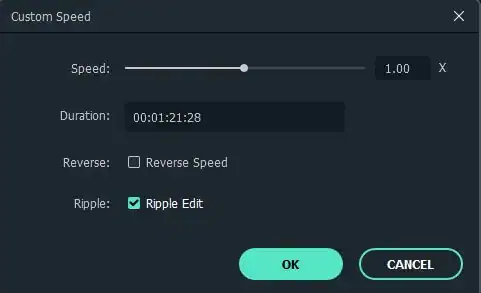 speed and duration setting