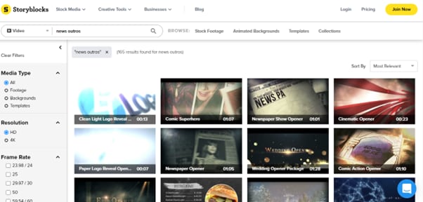 storyblock news outros templates