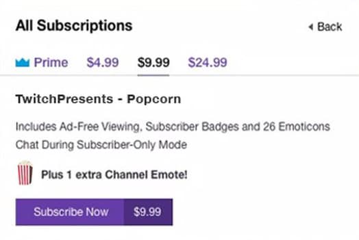 subscription tiers on twitch