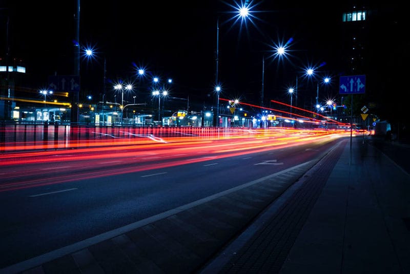 vidéo de voiture en time lapse