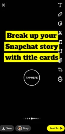 title cards for snapchat stories