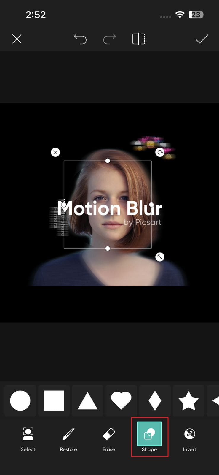 adjust the added motion blur