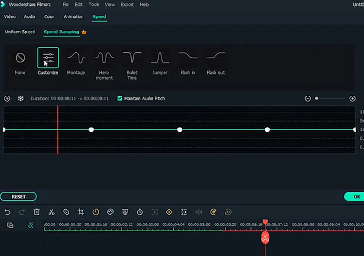 النقر مرتين على المقطع الثاني