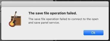 the save file operation failed