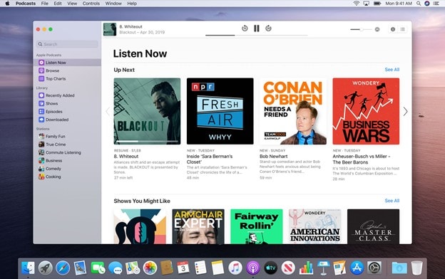 apple podcasts interface