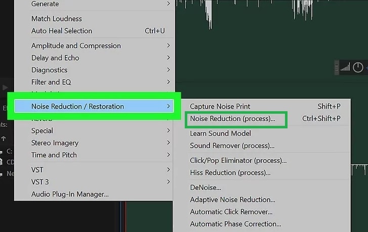 noise reduction and restoration adobe audition