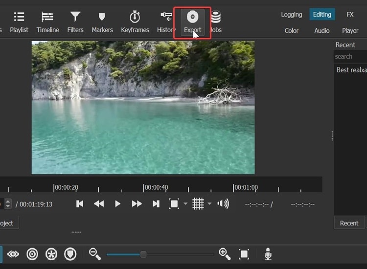 remove audio shotcut 5