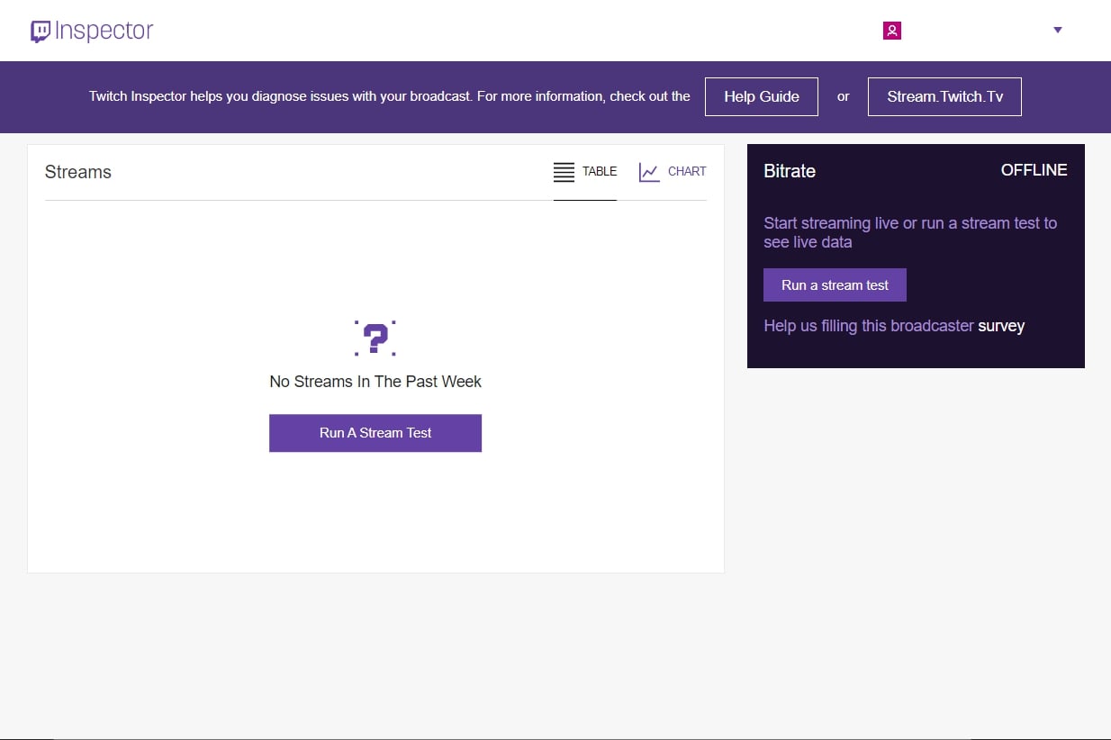 access twitch inspector on the browser