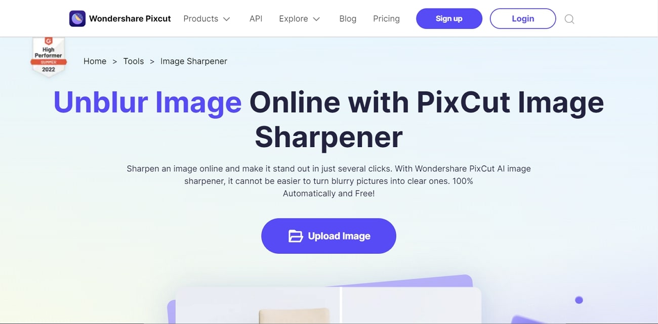 برنامج إصلاح الصور على الإنترنت pixcut