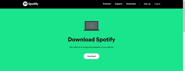 spotify home interface