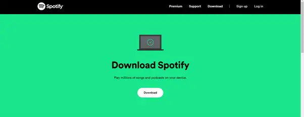 benutzeroberfläche der spotify