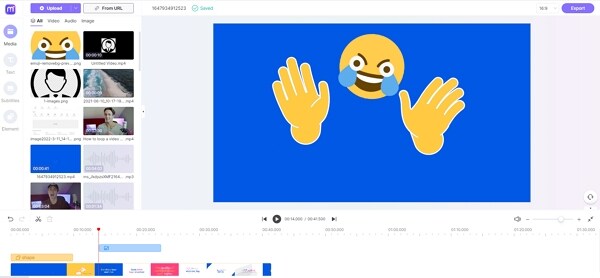 Add Emoji to Video in Media.io Video Editor