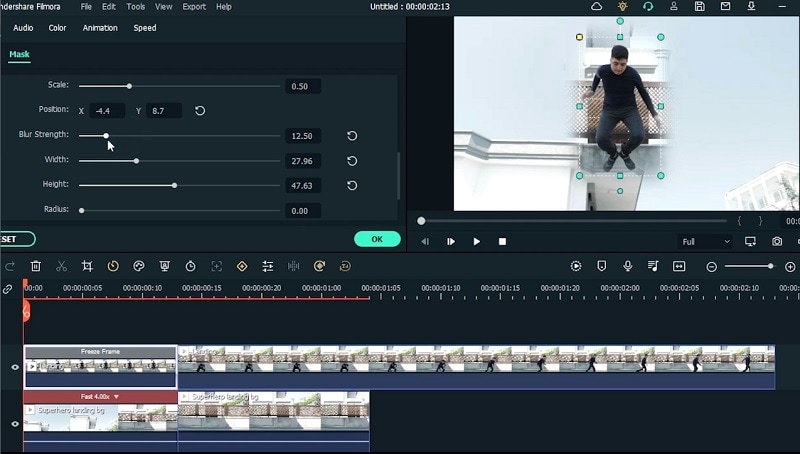 use masking to adjust the main video