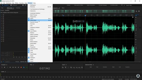 menambahkan effects rack pada antarmuka