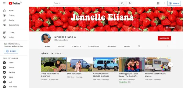 jennelle eliana travel مدون فيديو