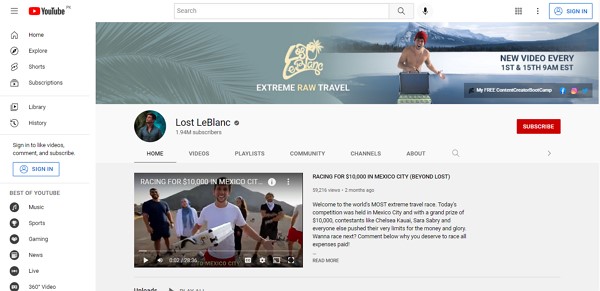 lost leblanc travel vlogger