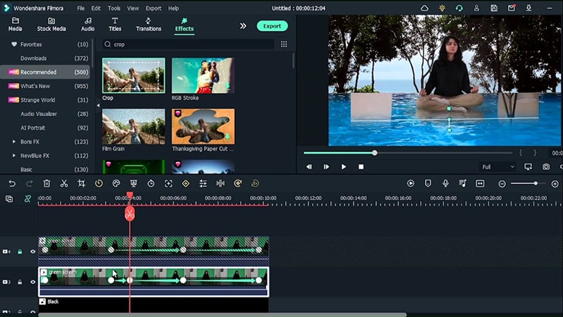 controllare la sfocatura dei bordi del video pull up