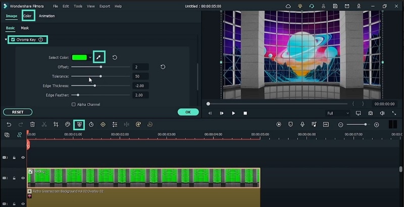 нажмите на танцевальное видео с chroma key