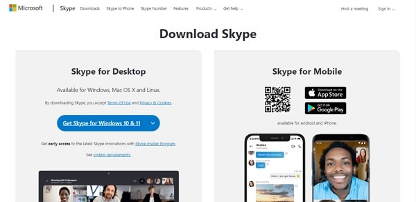 Faça o download e instale no skype
