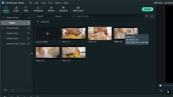 import video to timeline
