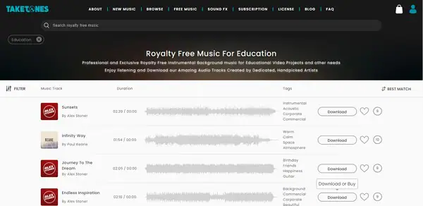 educational music by taketones