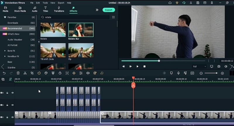 add effects and customize the clips