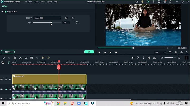 personalizzare il video di pull up di luts