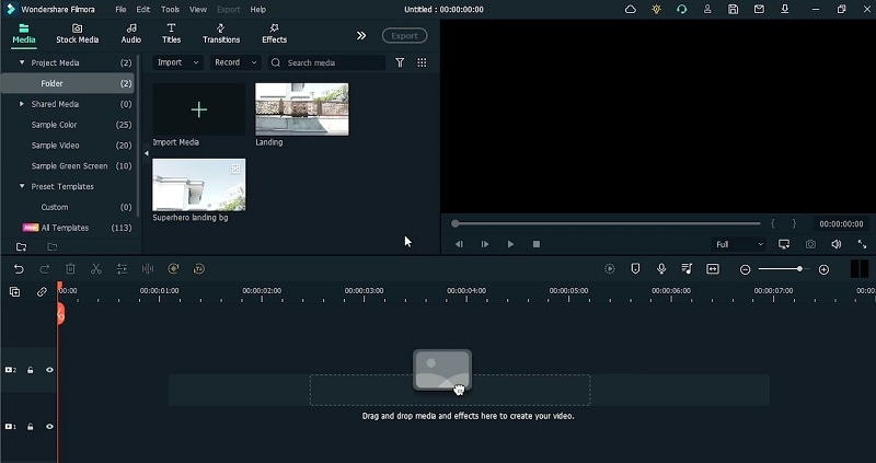 import the video to the filmora
