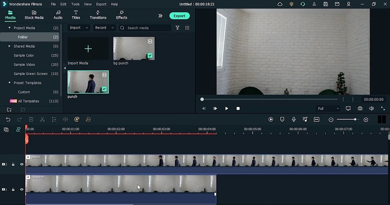 insert the videos into filmora Editor