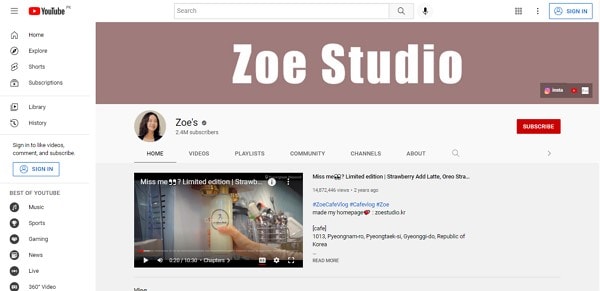  zoes cafe vlogger