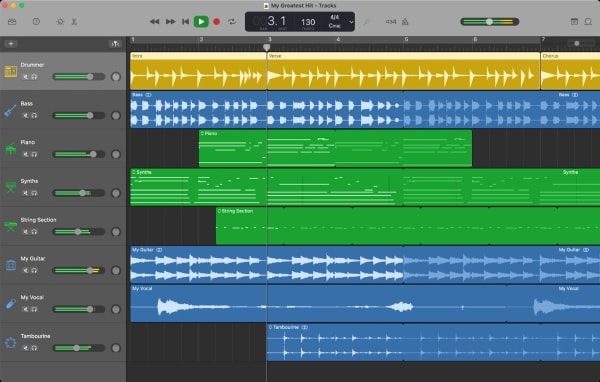 editor de audio apple garageband