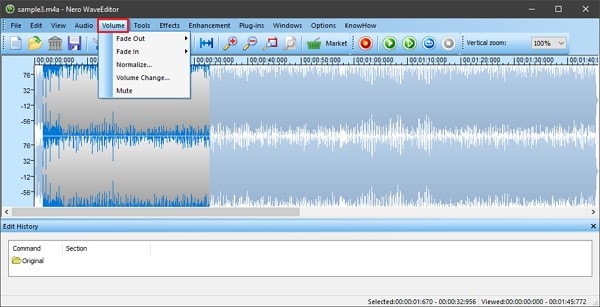 edit audio file volume