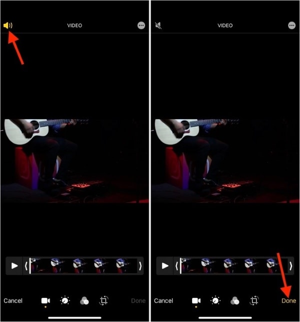 disable the iphone video sound