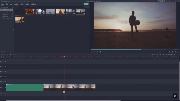 import videos across timeline and trim