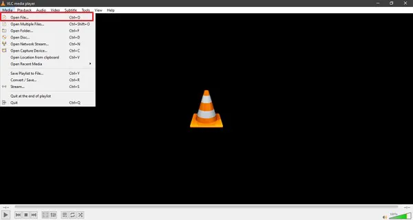 добавьте свой ts-файл в vlc