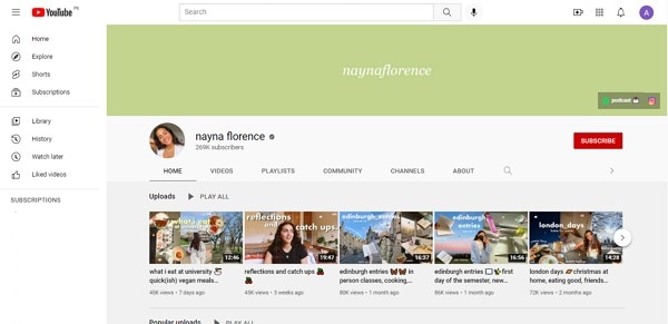nayna florence youtube vlogger