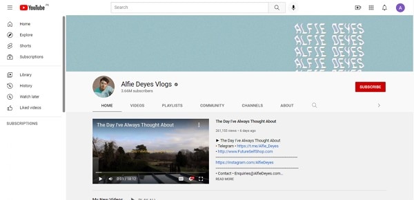 Vlog di Alfie Deves