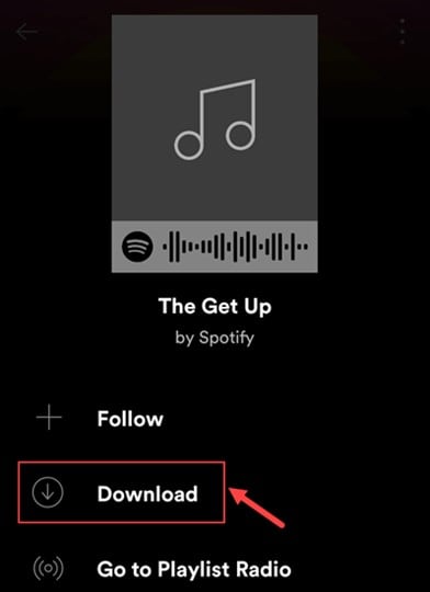 choose the download button