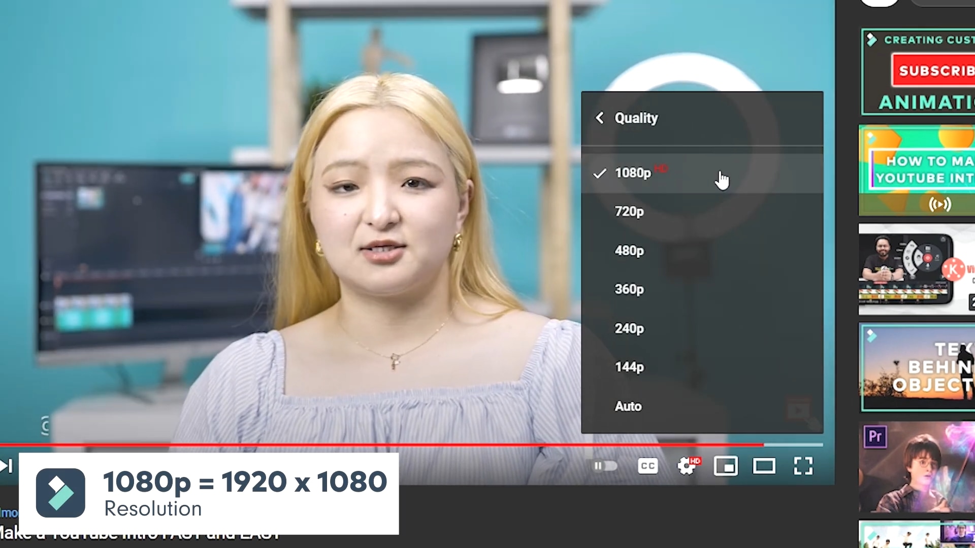 a youtube video in fhd resolution