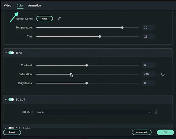 color settings