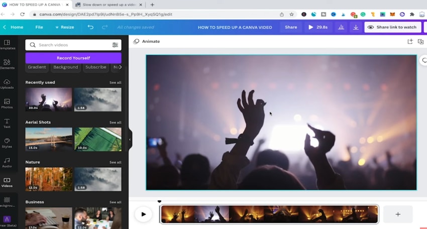 how to speed up canva video 3