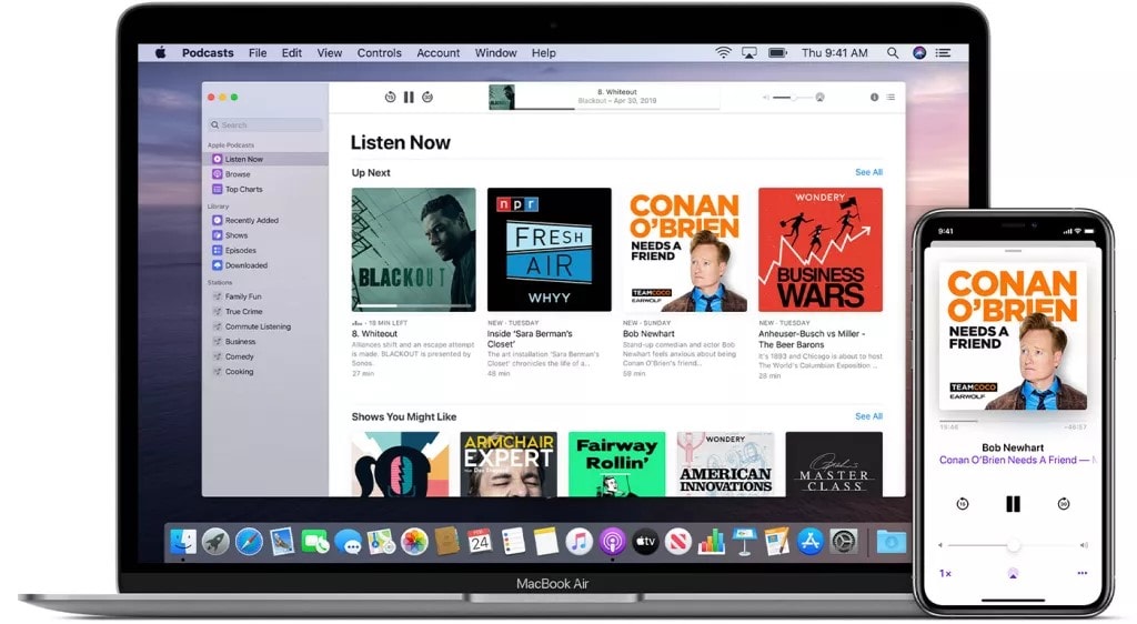 apple has launched podcasts in competition with spotify
